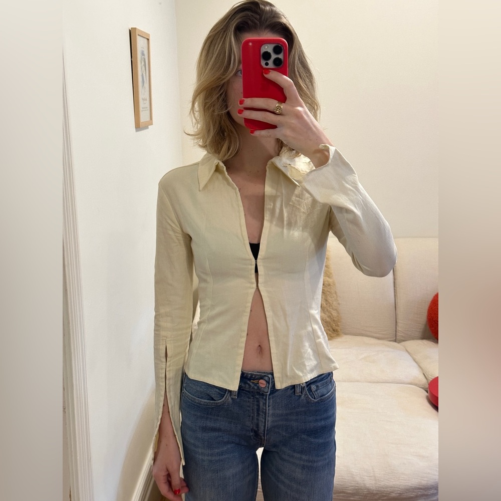 Jacquemus La Montagne Stretch Linen Top Like New